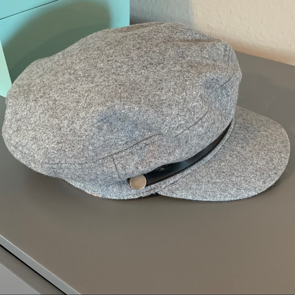 Gray Wool Newsboy Cap